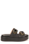 Pinko Woman Sandals Black Size 8 Leather