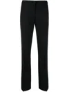 Pinko Bello Cigarette Pants In Milano Stitch In Black