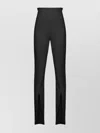 Pinko Slit Front High Waist Trousers With Seam Detailing In Black