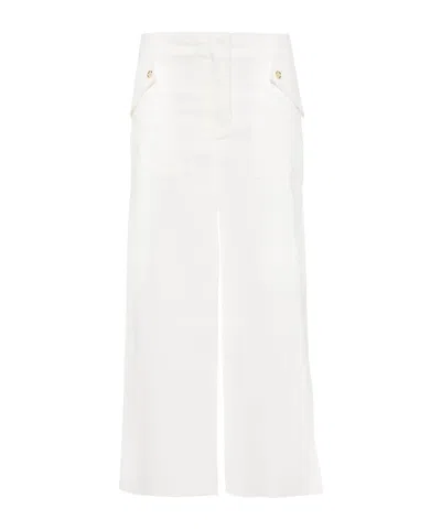 Pinko Slitted Linen Midi Skirt