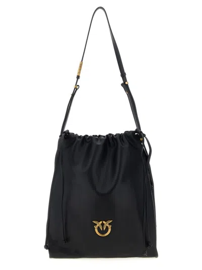 Pinko 'slouchy Bag' Shoulder Bag In Black