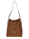 Pinko Slouchy Bag Shoulder Bag In Brown