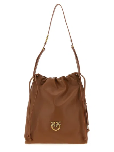 Pinko Slouchy Bag Shoulder Bags Brown
