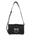 Pinko Slouchy Black Mini Crossbody Bag With Zip Closure In Black