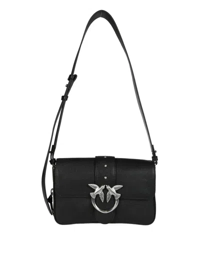 Pinko Slouchy Black Mini Crossbody Bag With Zip Closure