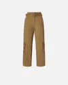 Pinko Slouchy Cargo Pants With Belt In Grigio Piombo