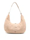 Pinko Slouchy Suede Hobo Bag In Neutral