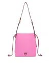 Pinko Love Bird-embellished Leather Bag In Pink