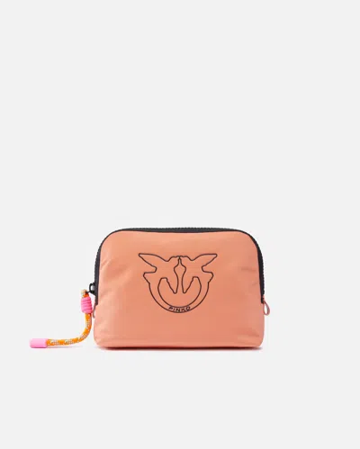 Pinko Small Bag In Recycled Fabric With Logo