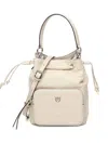 Pinko Small Cargo Bucket Chevron-quilted Tote Bag In Neutral