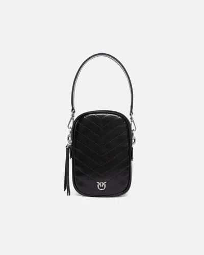 Pinko Small Chevron Leather Handbag