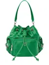 Pinko Small Drawstring Bucket Bag In Green