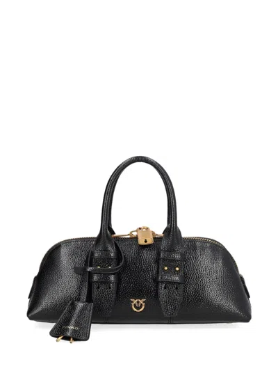 Pinko Small Escape Buckle Tote Bag In Black
