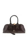 Pinko Escape Baguette Small Handbag In Brown