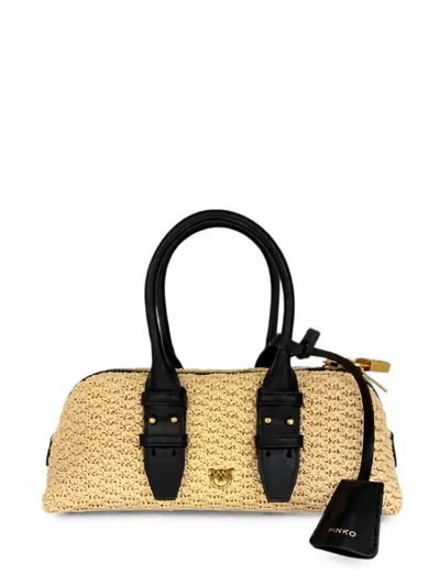 Pinko Small Escape Tote Bag In Neutral