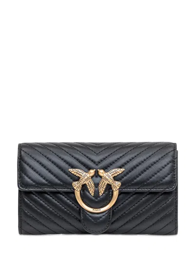 Pinko Love One Wallet In Black