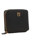 Pinko Taylor Zip Around Calfskin In Black