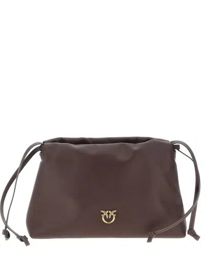 PINKO SMALL LEATHER SHOULDER BAG