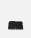 Pinko Sleek Black Bag With Gold Chain Strap And Minimalist Design In Multi