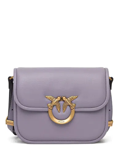Pinko Small Love Bag Box Cross-body Bag In Purple