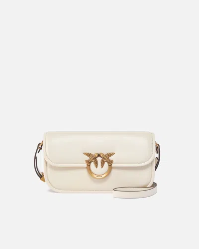 Pinko Borsa A Tracolla Piccola Love Bag Box In Nappa In White