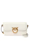Pinko Small Love Bird-ring Chain Cross Body Bag In White