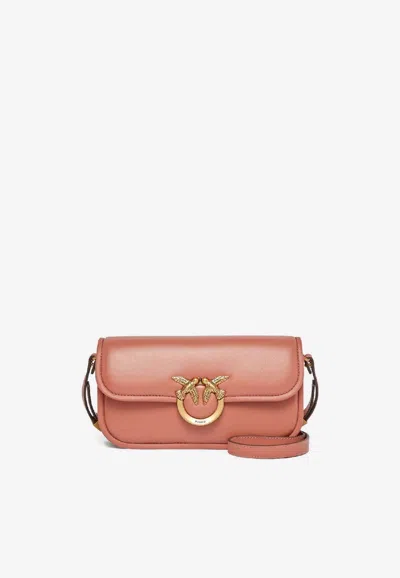 Pinko Small Love Birds Shoulder Bag In Pink
