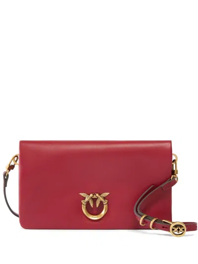 Pinko Small Love Birds Shoulder Bag In Red