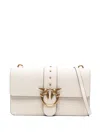 Pinko Love One Leather Crossbody Bag In White