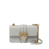 Pinko Small Love One Stud-embellished Shoulder Bag In Gray