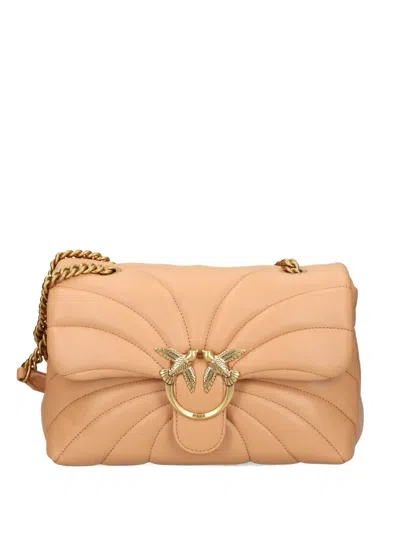 Pinko Small Love Puff Chain-strap Shoulder Bag In Nude