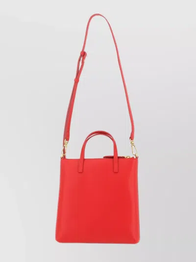 Pinko Small Shopper Leather Silk Set In Red