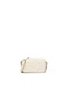 Pinko Small Crossbody Bag With Raised Love Birds Logo In White