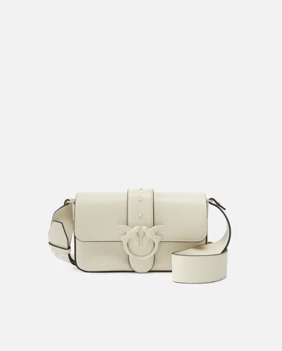 Pinko Small Soft Shoulder Bag Mini Love Bag Colorful In White + White-block Colour