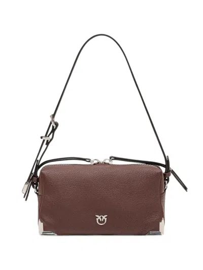 Pinko Small Triptych Metal-corner Corss-body Bag In Red