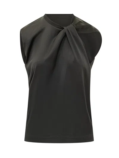 Pinko Smart Satin Blouse In Black