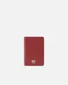 Pinko Smooth Leather Passport Holder  Galleria. In Cordovan Tan-light Gold