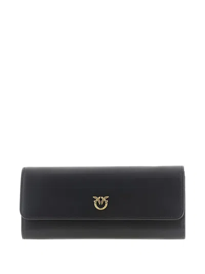 Pinko Smooth Leather Wallet In Black