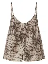 Pinko Snake-print Strap Top In Multi