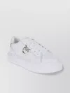 Pinko Lace-up Flatform Sneakers With Leather-effect Fabric