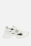 Pinko Ariel 15 White Sneakers With Mirror Panels And Logo Patch On The Tongue In Tech Fabric Woman