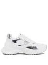 Pinko Ariel 15 White Sneakers With Mirror Panels And Logo Patch On The Tongue In Tech Fabric Woman In White