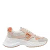 Pinko Neutral-coloured Ariel Sneakers With Patent Details In Beige