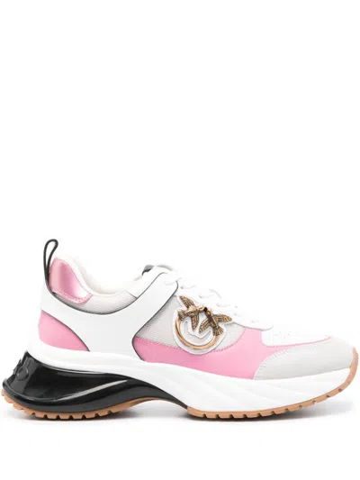 Pinko Sneakers In Bianco E Rosa