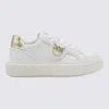 Pinko Metallic-detail Bird-embellishment Sneakers In White