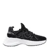 Pinko Ariel Lace-up Sneakers With Rhinestones In Black