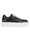 Pinko Monogram Detail Platform Sneakers With In Black
