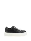 Pinko Monogram Detail Platform Sneakers With In Black