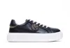 Pinko Leather Sneakers With Platform Sole In Black
