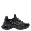 Pinko Ariel Embellished Platform Low-top Sneakers In Black